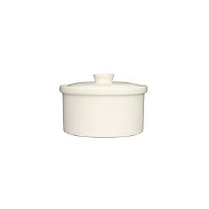 Iittala Teema Casserole avec couvercle, 2,3 l, blanche, en porcelaine, passe au four, au cong&eacute;lateur, au lave-vaisselle et au micro-ondes