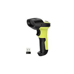 Inateck Lecteur Code Barre sans Fil, Douchette Code Barre 1D avec 2,4 GHz sans Fil et Scanner Filaire USB, Rayon de 35m, Scan Automatique et Pr&eacute;cis, 180 Jours D'autonomie en Veille, BCST-60