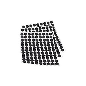 Adsamm® / 324 x Patins antidérapants Autocollants en Caoutchouc cellulaire EPDM/ø 10 mm/Noir/Rond/Patins antidérapants de 2,5 mm d'épaisseur