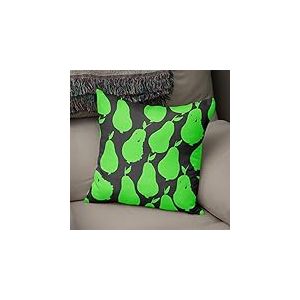 BonaMaison Housse de Coussin Motif, Vert Fluo et fumée Taie d'oreiller pour Lit Voiture Canapé Maison Salon Chambre, Décoration D'intérieur, 43x43cm - Conçu et Fabriqué en Turquie