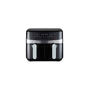 Tower T17088 Vortx Xpress Air Fryer - Friteuse sans Huile - Friteuse &Eacute;lectrique &agrave; double panier avec fonction Smart Finish, Puissance de 2 600 W, 9 L, Noir