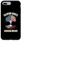 Moitié philippin moitié Drapeau américain américain philippin américain Coque pour iPhone 7 Plus/8 Plus