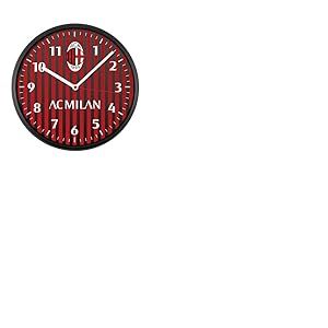 Seven Horloge Murale A.C. Milan &agrave; Quartz avec Mouvement continu, Produit Officiel, Football, id&eacute;e Cadeau pour Enfants et Adultes