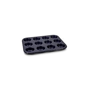 Zyliss E980200 Moule à Muffins Antiadhésif 12 pcs | Acier Carbone | Bleu Foncé | Moule à Gâteau/Mini Gâteau/Petits Gâteaux Durable Pour Four | Passe au Lave-Vaisselle | Garantie de 5 ans