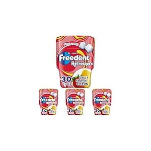FREEDENT REFRESHERS - Chewing-gum Go&ucirc;t Fraise Citron - Bo&icirc;te De 30 Drag&eacute;es - 67g (Lot de 4)