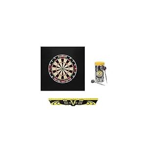 Viper by GLD Products Viper Pointe en Acier et sisal/Poils Luxe (Jeu League, Panneau Defender II, Ligne de Lancer, Pot de 21 fl&eacute;chettes) Ligue, Unisexe, Noir