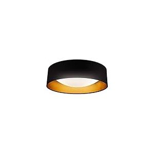 B.K.Licht Plafonnier noir doré, LED 18W, éclairage plafond chambre, entrée, couloir, suspension tissue chambre d'enfant 2200Lm, lumière blanche neutre 4000K