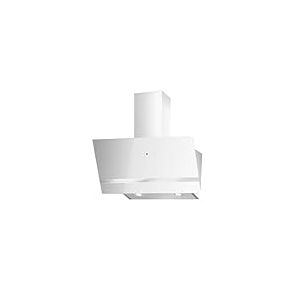 Hotte aspirante Respekta/Hotte inclinée de 80 cm/Boîtier en métal avec abat-jour en verre blanc/Fonction d'extraction et de recyclage de l'air / CH24080WM / A / 65-70 dB