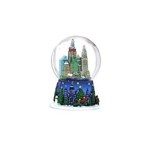 Boule à Neige de Noël avec Horizon de New York et Boules à Neige Rockefeller Center NYC