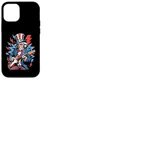 Uncle Sam Guitare électrique 4 juillet Rock USA Coque pour iPhone 12/12 Pro
