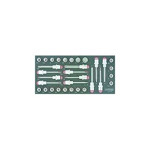 KS Tools 713.5009 - Module de douilles tournevis 1/2'' - Gamme ULTIMATE® - Empreinte des outils découpée au laser - Résistant aux huiles et produits chimiques - Mousse imputrescible - 32 pièces