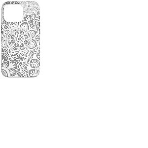 Gris Mandala Fleur Motif Floral Boh&egrave;me Chic Coque pour iPhone 16 Pro