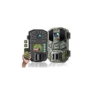 WOLFANG Caméra de Chasse 64 MP 4K HD 4 K, WiFi Bluetooth, caméra de Chasse avec Vision Nocturne activée par Le Mouvement, étanchéité IP66, Temps de déclenchement de 0,1 s pour l'enregistrement de la