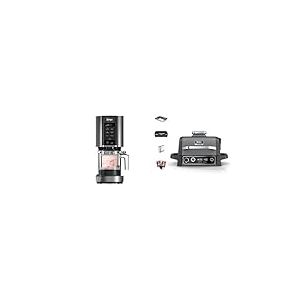 NINJA CREAMi Machine à crème glacée et à Desserts glacés, 7 programmes, 1,4L, NC300EU Woodfire Barbecue électrique, Grill, fumoir & air Fryer, 7 en 1, OG701EU