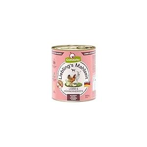 GranataPet Liebling's Repas - Agneau et cœur de Poulet - Nourriture Humide pour Chien - sans céréales et sans Sucre - Aliment Complet - 6 x 800 g