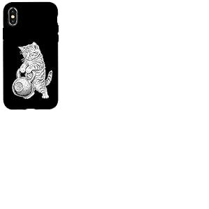 Chaton Kettlebell dr&ocirc;le Coque pour iPhone X/XS