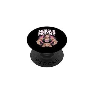 Anime Muscle Mommy Weightlifting Fitness Girl Aesthetic PopSockets PopGrip Adhésif