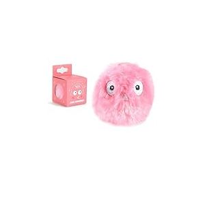 Balle Interactive pour Chat avec Son, Jouet en Peluche Rechargeable &agrave; l'herbe &agrave; Chat, Jouet Interactif d'Int&eacute;rieur pour Stimuler et Faire Jouer Les Chats - Rose
