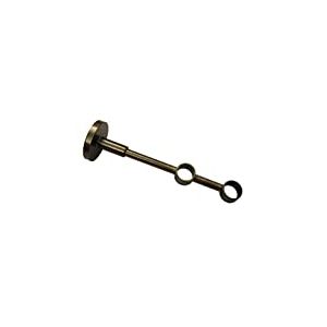 Gardinia Support de Tringle à Rideau Double avec Plaque de Fixation en métal, pour 2 tringles, Support fermé, Matériel de Fixation Inclus, Série Chicago, Diamètre: 20 mm, Couleur: Bronze