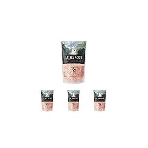 COMPTOIRS ET COMPAGNIES - Cristaux de Sel Rose de l'Himalaya - Compatible moulin - Non Iodé et Non Raffiné - 1kg (Lot de 4)