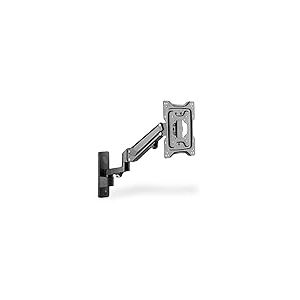 DIGITUS Support Mural pour écran avec vérin à gaz et Bras pivotant - pour écrans 17-43" - Charge Max. 23 kg - VESA 75x75 & 100x100 - pivotant, inclinable, Rotatif et réglable en Hauteur - Noir