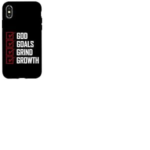 Maroon Red Burgundy Color Goals Grind Growth Maroon Graphic Coque pour iPhone X/XS