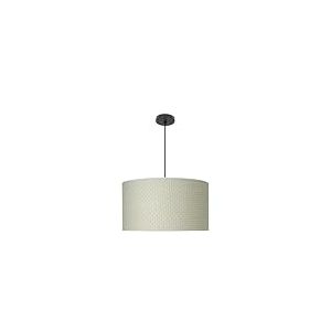 VoltShine Suspension tendance 3XE27, noir et canisse blanche, dimensions 50 x 50 cm, avec diffuseur, idéal pour décorer et fournir une lumière d'ambiance.