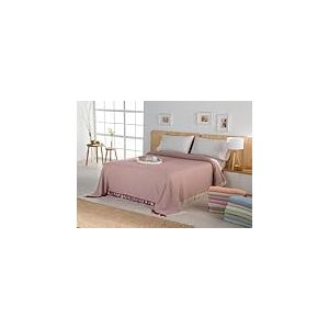 Estoralis | NAPOLES | Plaid Polyvalent de Conception Moderne | Couette pour lit et canapé | Bleu | Housse de Couette/canapé (170 x 260 cm. (Largeur par Hauteur) avec des Franges