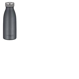 THERMOcafé by THERMOS TC Bottle Bouteille isotherme en acier inoxydable résistant aux boissons gazeuses Gris graphite mat 0,35 l 12 h chaud 24 h froid Anti-fuite Pour l'école, les déplacements et le