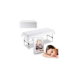 PimPam Factory - (Lot 10) Draps Jetables de Massage non Réglable deTNT - 150x200 cm - 14 Grs - Fabriqué dans l'UE - Non Ajustables - Drap Jetable Table Massage non Réglable - Drap Housse Jetable