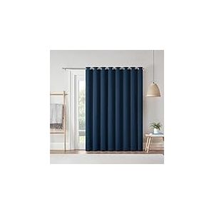 Eclipse Darrell Thermaweave Rideau occultant Extra Large &agrave; &oelig;illets pour Porte de terrasse coulissante, Indigo, 213,4 x 254 cm