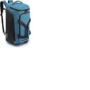 G4Free Sac &agrave; dos de voyage 3 voies 45 L/60 L Grand sac de sport avec compartiment humide et compartiment &agrave; chaussures pour voyage, natation, yoga, randonn&eacute;e, camping, bleu paon, 60L, D&eacute;contract&eacute;