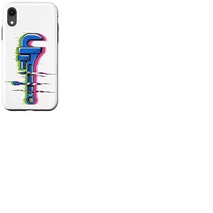 Glitch Art Plombier Clé Tuyauterie Tuyau Drain Coque pour iPhone XR