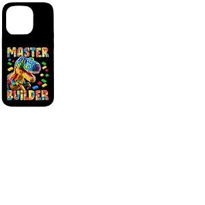 Master Builder Bricks Blocks Play Toys T-Rex Dinosaur Coque pour iPhone 15 Pro