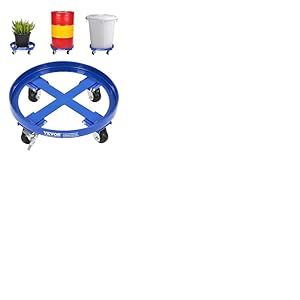 VEVOR Chariot pour fûts de 250,03 L Capacité de Charge de 907 kg Chariot pour fûts Lourds avec Renforts transversaux et 4 Roues pivotantes, pour manutention de fûts en Stock, Bleu