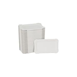 Garcia de Pou AC0915 Set de 50 Assiettes carton 9x15 cm, Carton, blanc, 35.5 x 30 x 31.5 cm