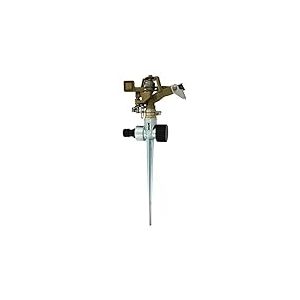 Amig - Tête D'Arrosage Sectorielle | Pointes En Métal Idéal Pour L'Arrosage Des Pelouses | 280 mm | Rotation 360° | Surface D'Arrosage Jusqu'À 95 m² | Laiton | Vert Pistache Et Noir