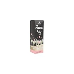 Talking Tables Boire du Prosecco pour adultes comprend 12 verres, 3 balles de ping-pong, des jeux pour enterrement de vie de jeune fille, anniversaire, jeu alcool, verre a champagne, jeu a boire