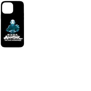 Avatar Aang Flèche Lumineuse Pose de Flexion d'air Lumière Bleue Coque pour iPhone 13 Pro Max