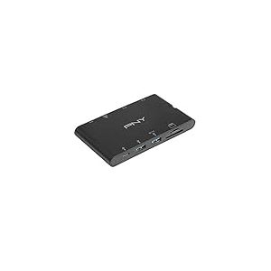 PNY Mini Hub USB-C Portable 9 en 1 Avec Câble Intégré - 2 Ports USB-C, 2 USB-A 3.1, HDMI, VGA, RJ45, SD et MicroSD Pour Appareils Compatibles