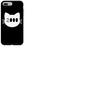 Chat né en 2000 Ans Anniversaire Maman de chat Papa de chat Coque pour iPhone 7 Plus/8 Plus