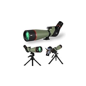 Gosky 20-60x80 Longue Vue - Télescope à Angle BAK4 - La Plus récente Lunette de visée étanche pour tir à la Cible