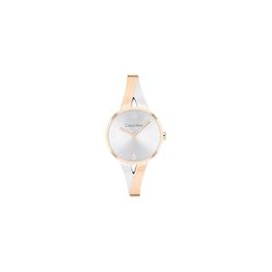 Calvin Klein Montre &Agrave; Mouvement Quartz Deux Aiguilles pour Femme Collection Joyful avec Bracelet Rigide en Acier Inoxydable &agrave; Deux Coloris - 25100028