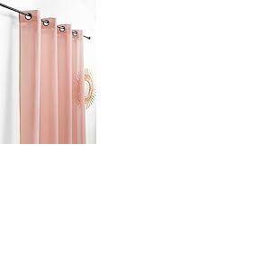 LINDER Voilage à nebs (Petit Bouton) - Style Céleste - Finition Œillets Canon de Fusil - Coloris Rose Galaxie - Dimensions 145x240cm - 100% Polyester - Collection Météore