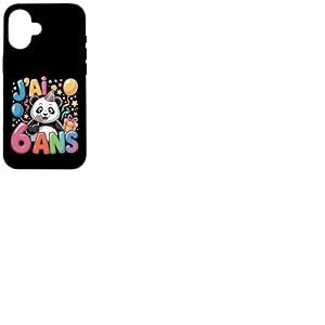 Enfant Panda Enfant 6 ans Anniversaire Garçon Fille Panda Coque pour iPhone 16