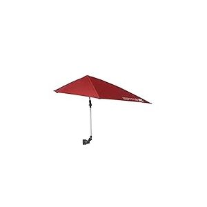 Sport-Brella Versa-Brella Parapluie r&eacute;glable SPF 50+ avec pince universelle, XL, rouge brique r&eacute;fractaire