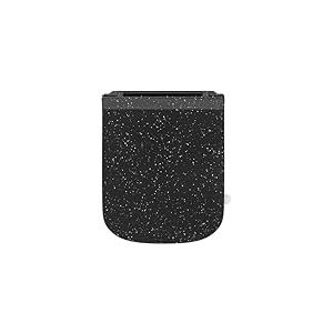 SREWOHS PRO Abattant WC Forme carr&eacute;e Ultra-mince [COURT], Cuvette Toilette avec Frein de Chute, Lunette WC Blanche, si&egrave;ge de toilette universel de forme carr&eacute;e, test&eacute;e jusqu'&agrave; 150kg, Noir