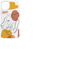 Unique Tiger Line Art Aesthetic for Women and Tiger Lover Coque pour iPhone 15 Plus