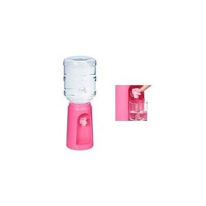 Relaxdays, Distributeur d’Eau avec réservoir et Robinet, Fontaine de Bureau, 4,5 l Plastique, H x D: 47,5 x 17 cm, Rose