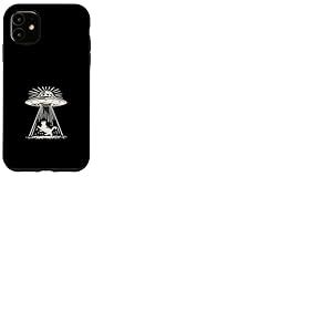 Enl&egrave;vement de Chat Spatial - UFO Alien Tracteur Faisceau Chat Coque pour iPhone 11